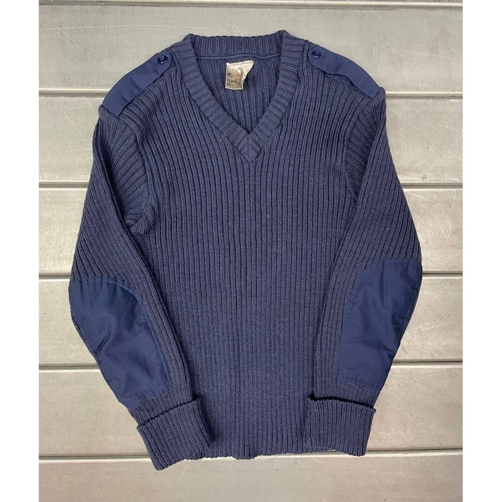 Brigade Quartermasters Woolly Pully Wool Sweater Mens 44 Blue Tactical England